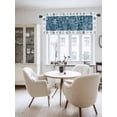 thumbnail image 2 of Winter Snowflakes Valances for Windows, Christmas Navy Background Farm Light Filtering Window Treatment Valances, Rod Pocket Small Curtains for Kitchen/Bathroom, 60"x18", 2 of 9