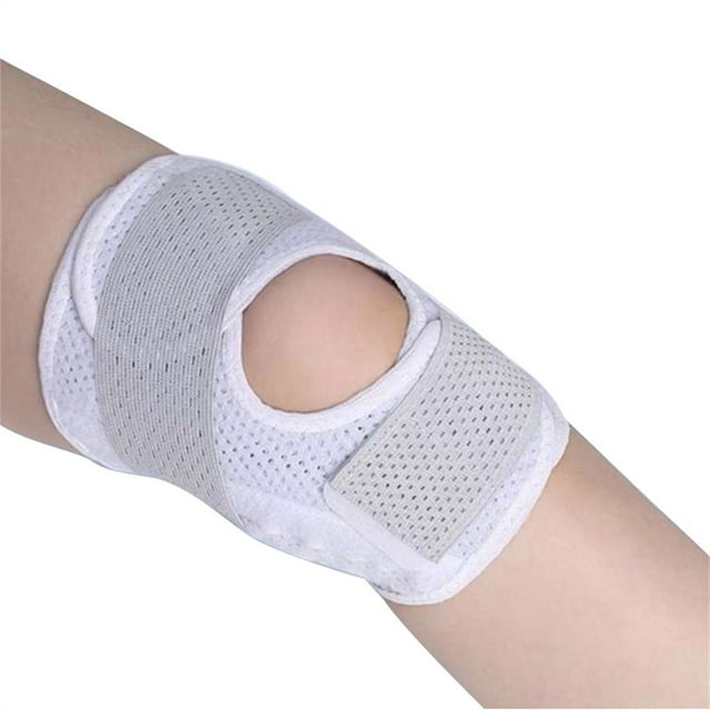 tredstone Support de Genou Élastique Protecteur Professionnel pour Articulations Femmes Bande Fixe Respirante Équipement de Basketball Course Randonnée Blessures Blanc/pied Gauche/m