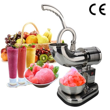 Shaved Ice Machine - ZOKOP Electric Ice Crusher Shaver Machine Snow Cone Maker Shaved Ice Removable Dual Blades