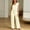 Yellow, variant on NominalSnug Women's Pajamas Sets Striped Short-Sleeve Top Wide Leg Pants with Pockets Loungewear Pjs Set