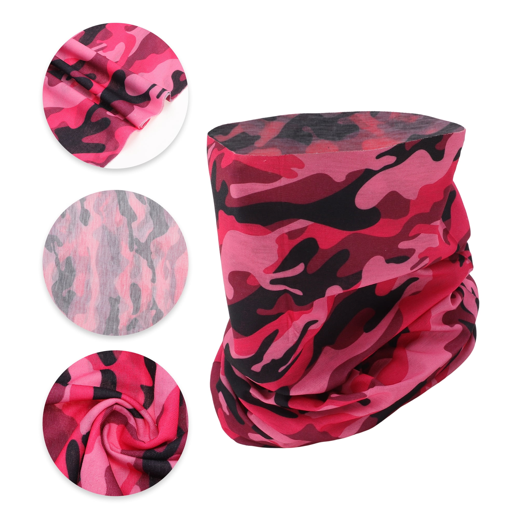 Unique Bargains Windproof Face Scarf Mask 1 Pc Black, Rose Pink