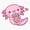 1pcs, variant on Little Axolotl Loves Bubble Tea Sticker