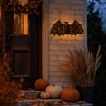 thumbnail image 3 of Halloween Lighted Bat Hanging Wall Decor, Rattan Woven LED Bat Silhouette Ornament, Warm Light Bat Wall Hanging, for Halloween, Porch, Window, Home Decor, 3 of 6
