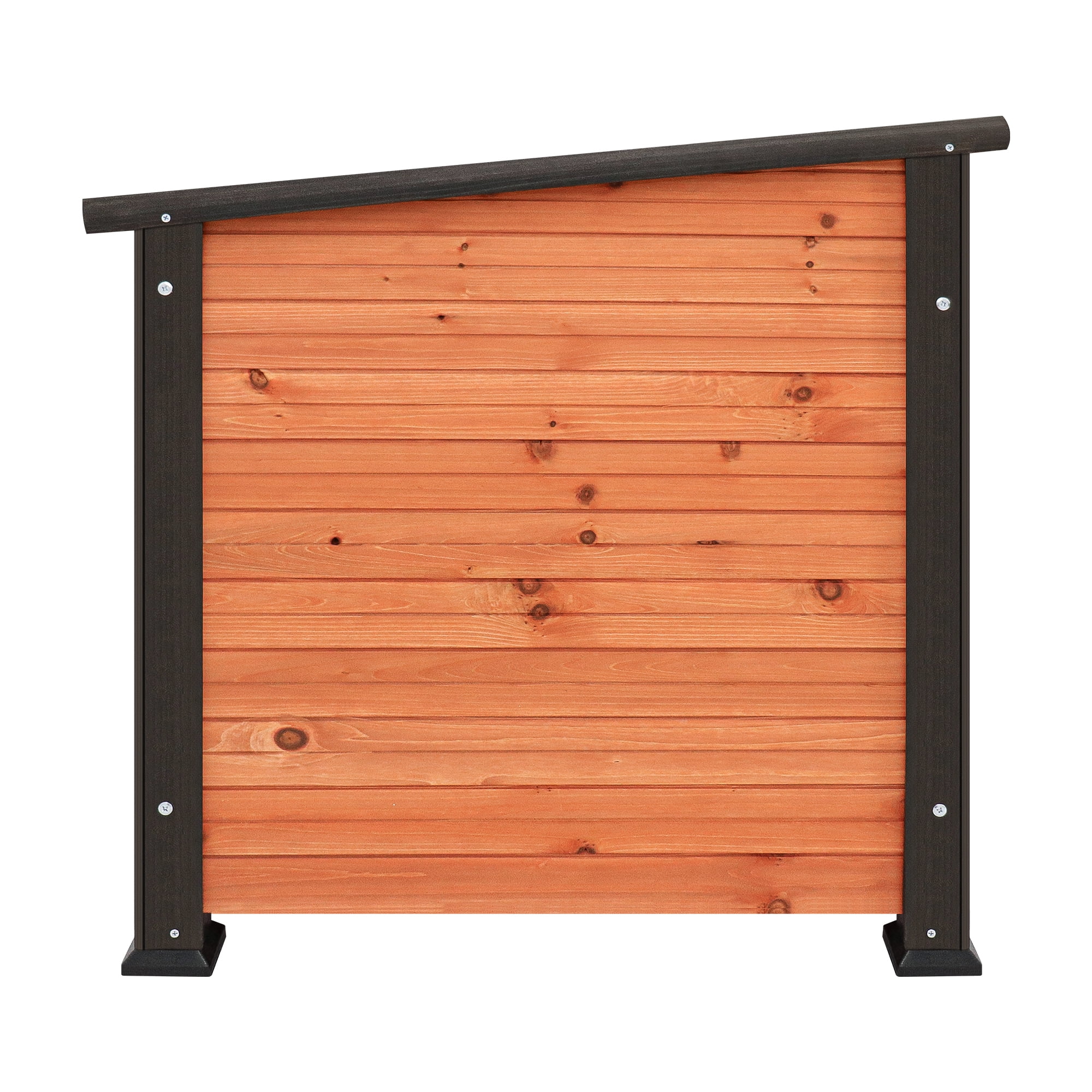 Pefilos 26.4" Width Outdoor Wooden Dog House for Medium Dogs with Raised Feet, Removable Floor Weatherproof Pet Cat House, Gold Pefilos 26.4" Width Outdoor Wooden Dog House for Medium Dogs with Raised Feet, Removable Floor Weatherproof Pet Cat House, Gold