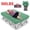 Green, variant on 500 lb / 250 lb Portable Collapsible Foldable Air Mattress, Waterproof Moisture-Proof Fabric Air Bed, Perfect for Camping, Backyards and Indoor Bedrooms