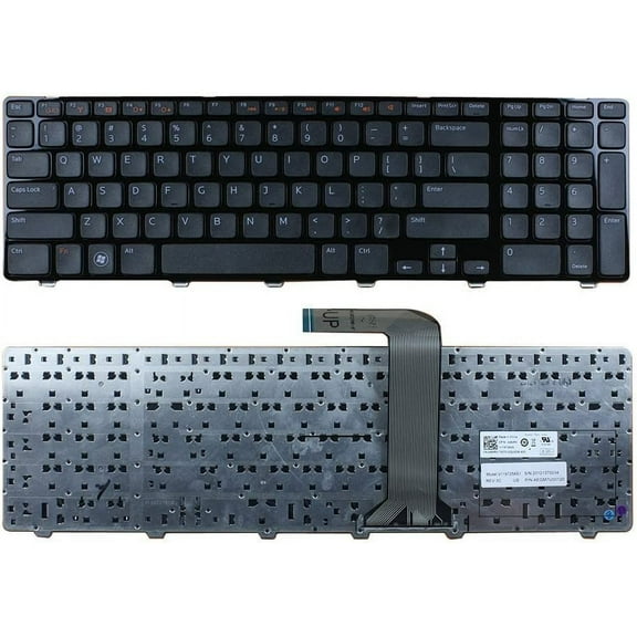New Laptop Keyboard Replacement for Dell P/N:0454RX 9Z.N5ZSQ.001 9Z.N5ZBQ.001 NSK-DZ0SQ NSK-DZ0BQ AEGM7U00030 AEGM7R00030 AEGM7U00120 V119725AS1 US Layout Black Color NO Backlit