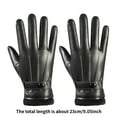 thumbnail image 2 of Leather Gloves for Men Winter Driving with Touchscreen Capability, 2 of 6
