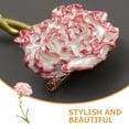 thumbnail image 6 of IBASETOY Pink Alloy Flower Brooch Pin Carnation Lapel Clip Decorative Suit Jewelry, 6 of 8