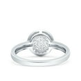 thumbnail image 3 of Simulated Cubic Zirconia Size-5 Art Deco Wedding Engagement Bridal Ring 925 Sterling Silver, 3 of 7