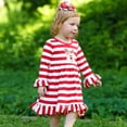 thumbnail image 3 of AnnLoren Girls Boutique Red Stripe Christmas Rudolf the Reindeer Swing Dress, 3 of 7