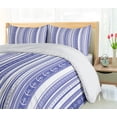thumbnail image 5 of Ambesonne Striped Duvet Cover Sets, Nautical Anchor, 2-Queen, Lilac Purple, 5 of 7