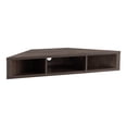 thumbnail image 2 of Sukhumi 3-Shelf Wood 42" Corner Floating TV Stand, Walnut Oak, 2 of 8