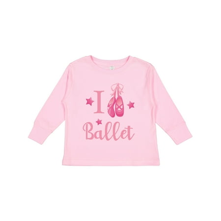 

Inktastic I Love Ballet Gift Toddler Toddler Girl Long Sleeve T-Shirt
