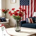 thumbnail image 2 of SLYNSHome 3Pcs Patriotic Faux Flower Bouquet, Red Artificial Poppy Blooms, For Independence Day, Vase, Table & Home Decor, 2 of 8