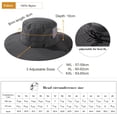 thumbnail image 2 of L/XL/XXL UV50+ Waterproof Wide Brim Bucket Sun Hat for Summer Fishing Hiking w/Detachable Strap & Vented Mesh, 2 of 5