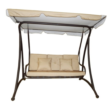 Heavy Duty 3 Seat Outdoor Porch Swing with Stand