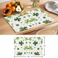 thumbnail image 6 of Green Shamrocks Placemats Set of 12, St. Patrick's Day Non-Slip Place Mats Washable Table Mats for Kitchen Dining Table Decorations Indoor/Outdoor, 6 of 9