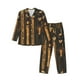 thumbnail image 1 of Fotbe Ancient Egyptian Hieroglyph Pijama de Hombre con Estampado de Manga Larga, Conjunto de 2 Piezas, Ropa de Dormir Suave y Cómoda con Bolsillos-Large, 1 of 7