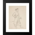 thumbnail image 2 of Ivan Ivanec 11x14 Black Modern Framed Museum Art Print Titled - A Nobleman with a Rifle - an Actor in a Stage Costume (Sketch) (1940), 2 of 5