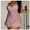 Pink, variant on Babysbule Womens Pajamas Women Fashion Lace Sling Vest Hollow Mesh See-Through Ladies Nightdress Set