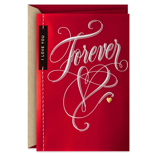 Tarjeta de San Valentín Hallmark Forever Lettering 15 x 21 cm