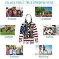 thumbnail image 5 of Honeii Home Of The Free Because Of The Brave Pattern Long-Sleeve Hooded Sweatshirt Pullover Hoodie for Boys and Grils-, 5 of 6