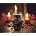 thumbnail image 4 of Marble Finish Metal Keepsake Urn - Mini Cremation Urn for Human or Pet Ashes - Token Urn - Sharing Memorial Urn with Velvet Bag (Swirled Green), 4 of 4