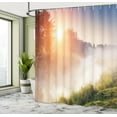 thumbnail image 5 of Ambesonne Nature Shower Curtain, Sunbeams Foggy Mountain, 69"Wx70"L, Multicolor, 5 of 5