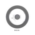 thumbnail image 3 of ZheElen Universal Pot Lid Transparent Glass Good Sealing Kitchen Accessory Kitchen Pot Coverl Food Lids grey 20-22-24, 3 of 6