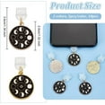 thumbnail image 2 of 10Pcs Black Type C Anti Dust Plugs 1.3 Inch Long Mobile Dustproof Plugs with Moon Phase Pendants USB C Port Caps Protector Phone Pendants Accessory for Most Type C Phone DIY, 2 of 6