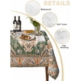 thumbnail image 2 of Boho Table Cloth, Green Brown Ethnic Tribe Abstract Vintage Western Waterproof Tablecloth for Rectangle Tables, Reusable Washable Fabric Table Cover for Restaurant Kitchen Dining Tables 54"x108", 2 of 6