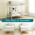 thumbnail image 6 of Netrum Twin over Twin Bunk Beds,Twin Bunk beds with Ladder & Guardrail,Metal Bunk Beds Frame with Bottom Storage Space for Adults Bedroom,Dorm,Guest Room,Silver, 6 of 7