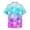 Blue Coconut Tree, variant on Palm Leaf Hawaiian Shirt Casual Men Comfortable Breathe Size XXS Mens Vacation Shirts Soft Short Sleeve for Prom,party,Dinner
