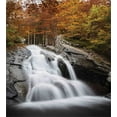 thumbnail image 3 of Waterfall Duvet Cover Set, Water Falls to the Lake Through Rocks Surrounded by Fall Season Trees, Decorative 2 Piece Bedding Set with 1 Pillow Shams, Twin Size, White Green and Orange, by Ambesonne, 3 of 3