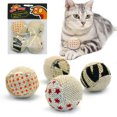 thumbnail image 1 of 4PCS Chat Boule Jouet Créatif Interactif Drôle Toile Chat Chaton Jouet, 1 of 6