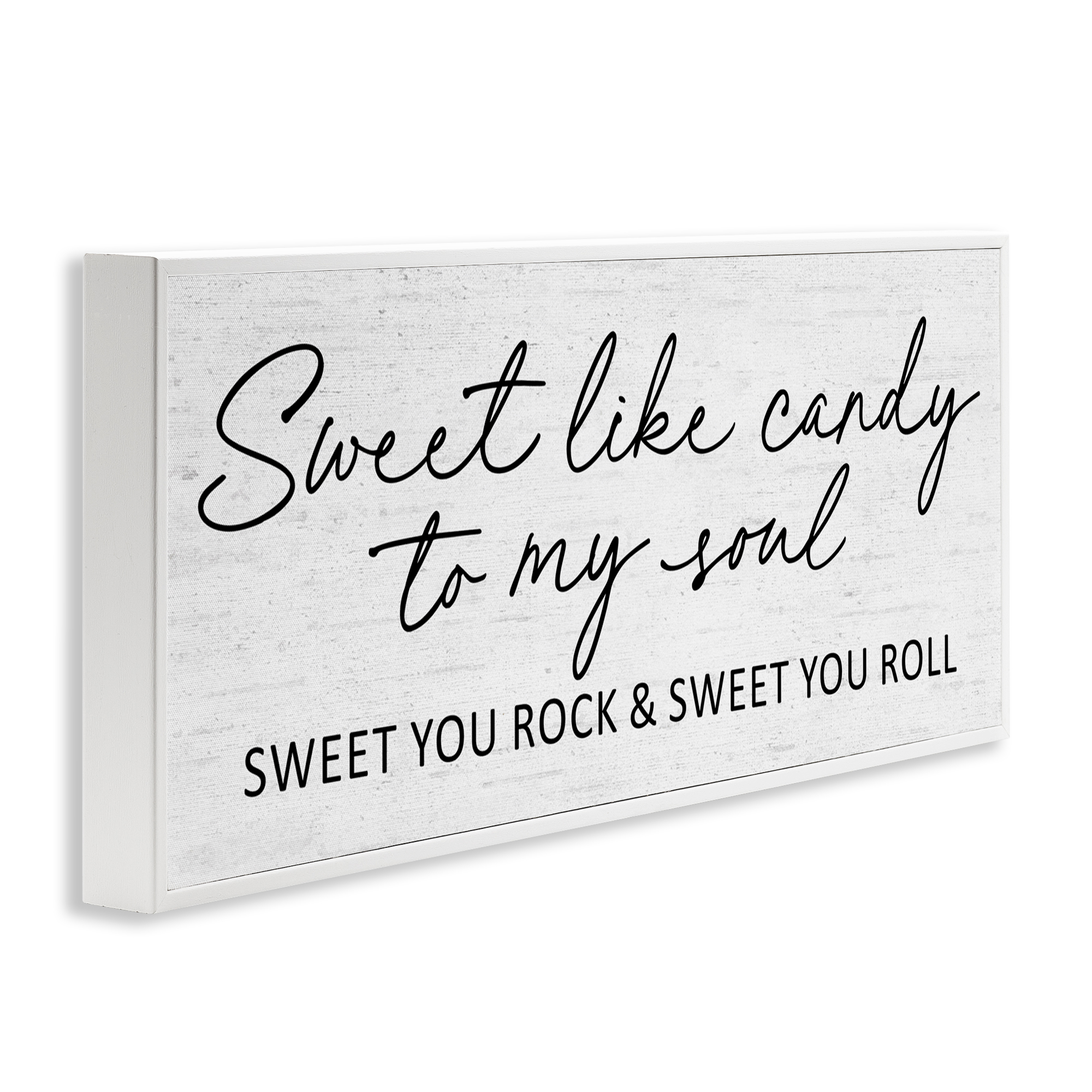 Sweet Like Candy Song Lyrics White Framed Giclee Art, design by Lettered and Lined