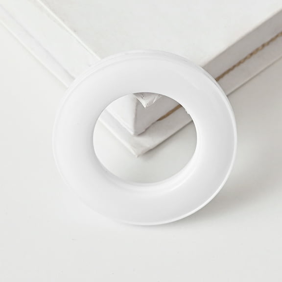 WORGEOUS White Plastic Curtain Grommets for Home Decoration 4 Pieces Suitable for Various Curtains