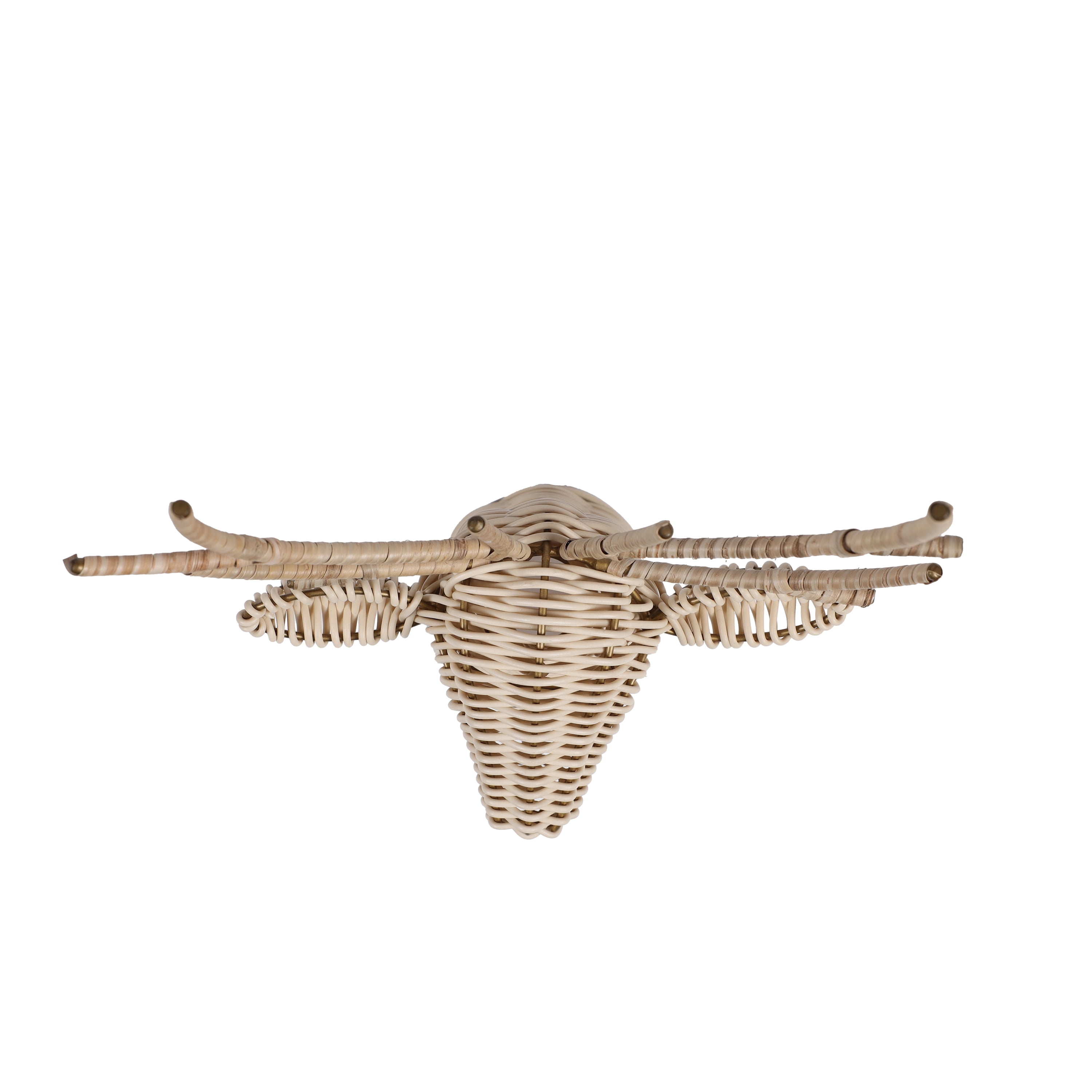 Rattan and Metal Woven Reindeer Christmas Decoration, Brown, 14", by Holiday Time
