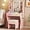 Pink, variant on XgoodX Vanity Desk with LED Lights Mirror & Power Outlet, Small Makeup Vanity Table Set with Storage Drawers & Chair, 3 Lighting Modes & Adjustable Brightness, Dressing Table , Pink