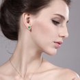 thumbnail image 2 of Gem Stone King 14K White Gold Green Nano Emerald Stud Earrings for Women Men | 0.60 Cttw | Gemstone May Birthstone | Round 4MM, 2 of 3