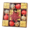 thumbnail image 3 of Juego de adornos para árbol de Navidad, novedoso, reutilizable, colgantes para apartamento, hotel, Oro, 3 of 9