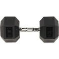 thumbnail image 4 of BalanceFrom Rubber Encased Hex Dumbbells, 50 lbs Pair, Black, 4 of 5