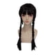 thumbnail image 5 of Peluca ajustable larga, negra y lisa para disfraz de Halloween. Peluca para niña, ideal para fiestas de cosplay., 5 of 9