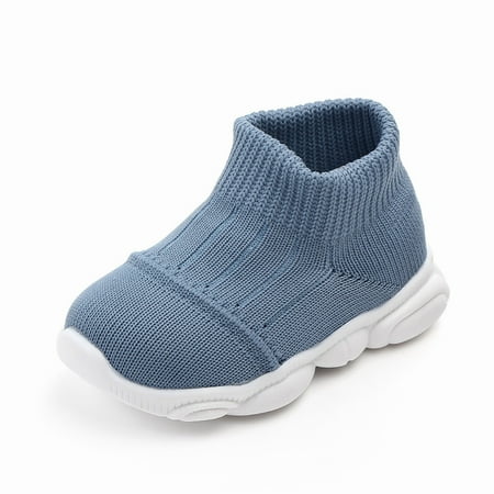 Quealent Toddler/Little Sneakers for Girls Boys Boys  Shoe Toddler Sneaker Slip On Kids Shoes Blue 6
