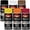 Warm Colors: Gloss White, Ruby Red, Orange, Yellow, Brown, Gloss Black, variant on Color Care Multi-Surface Enamel Spray Paint and Rust Inhibitor, Dark Gray, 12 fl oz, 4-Pack