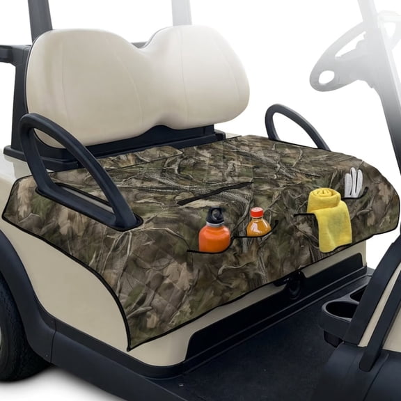 LedBack Camo Hunting Print Golf Cart Seat Covers Club Car 30” x 51” Travel-friendly Golf Cart Blanket Seat Covers with Pockets Suit for EZGO, Yamaha, Club Car