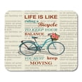 thumbnail image 1 of SIDONKU Message Inspirational on Newspaper Typographical Retro Bicycle Bike Mousepad Mouse Pad Mouse Mat 9x10 inch, 1 of 1