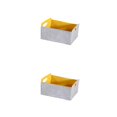 thumbnail image 4 of Ruiboury Multi Storage Baskets Organizer For Cables Toys Collapsible For Easy gray+yellow 30x24x15cm 2Set, 4 of 6
