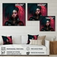 thumbnail image 4 of Designart Cyberpunk Woman With Curvy Hair III Canvas Wall Art, 4 of 5