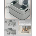 thumbnail image 4 of MR.SIGA Toilet Stool Squat Adult, Bathroom Stool Heavy Duty, Anti Slip Toilet Step for Bathroom, Toddler Step Stool for Kids, Light Gray & Dark Gray, 4 of 6